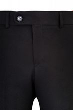 Черный костюм классика STENSER, шерсть 20%