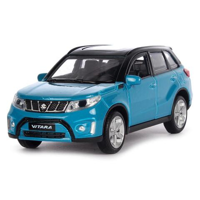 Модель ин. мет. "Suzuki Vitara S 2015" 12см, двери, багаж, синий, коробка VITARA-12-BUBK (Технопарк)