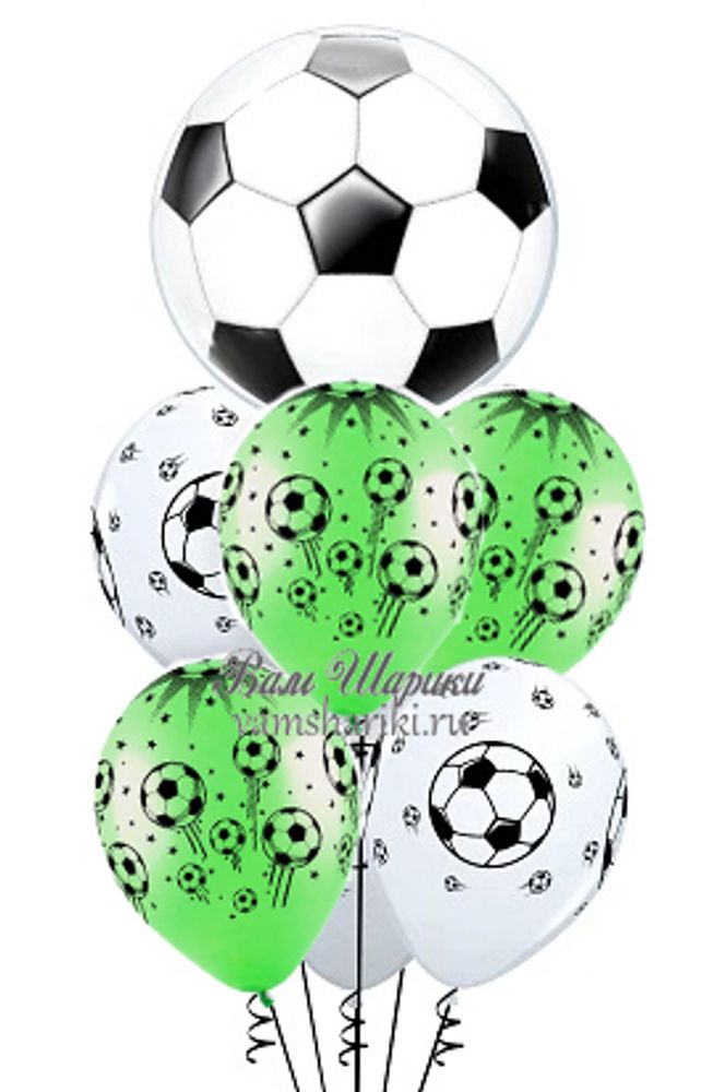 Шарики с гелием с футбольными мячами