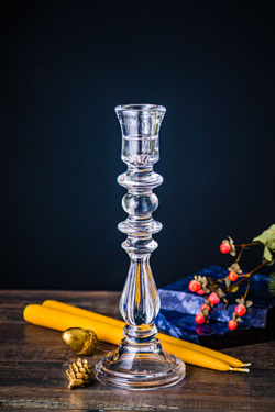 Подсвечник стеклянный 30см Rasteli