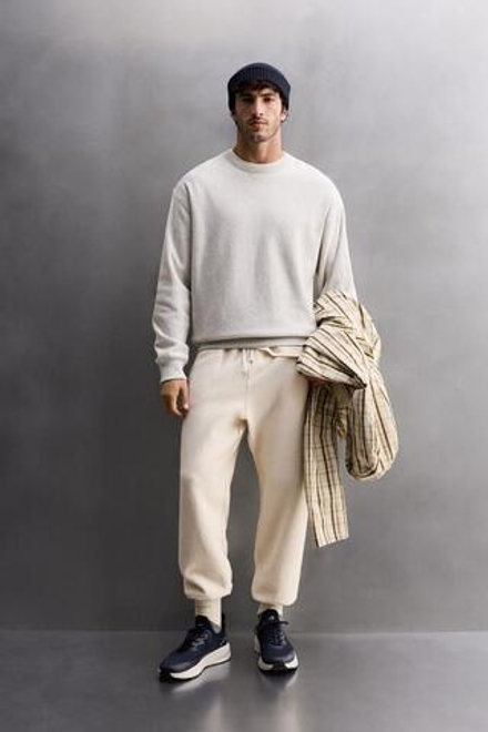 ZARA ТОЛСТОВКА ДЛЯ ТРЕНИРОВОК С КРУГЛЫМ ВЫРЕЗОМ, СЕРЫЙ МЕЛАНЖ