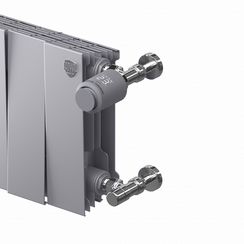 Набор термостатический для радиатора угловой Royal Thermo Design Pro 15 мм М30х1,5 (Хром)