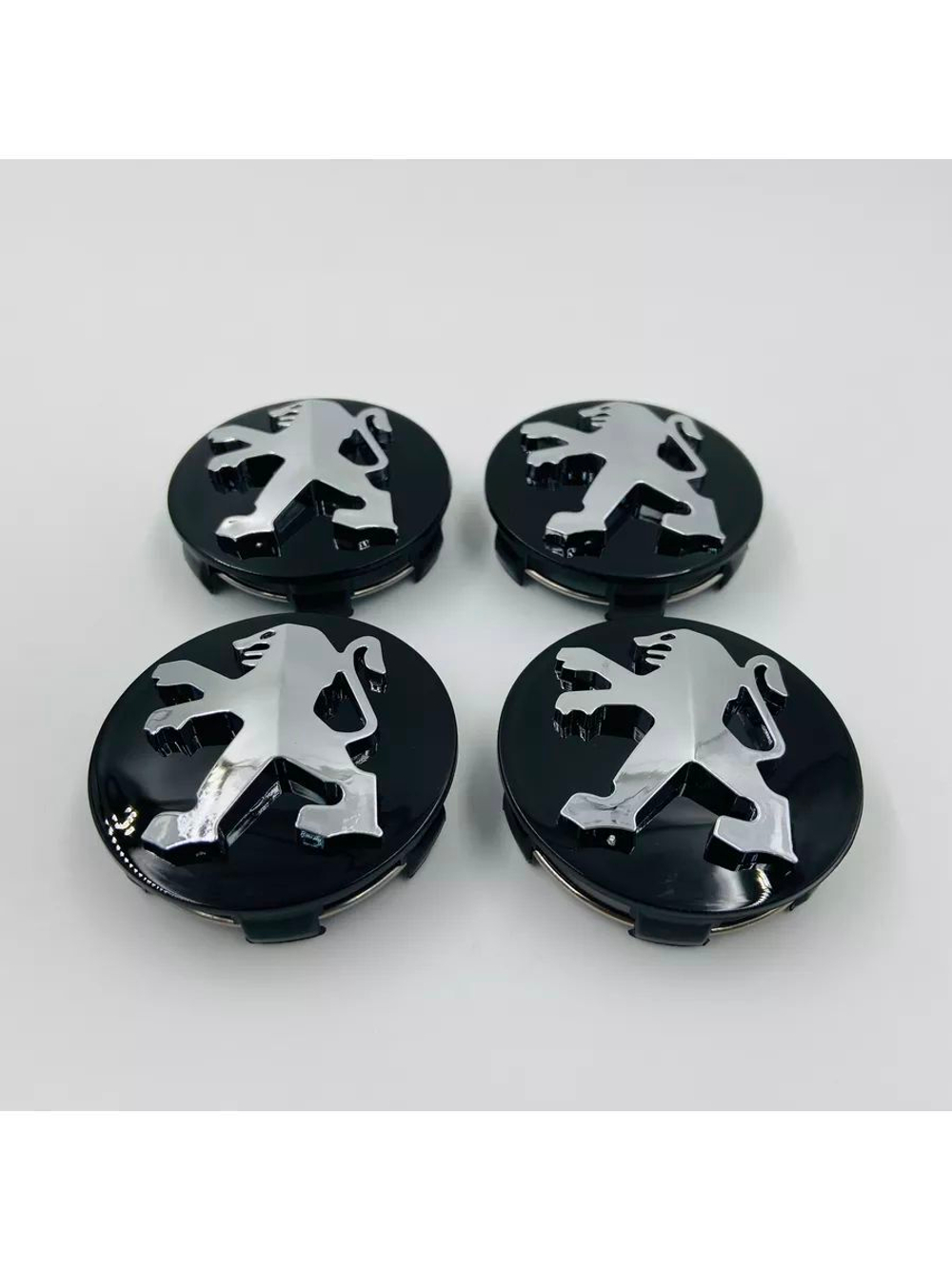 Колпачки на литые диски с эмблемой Peugeot 61 мм 4 шт