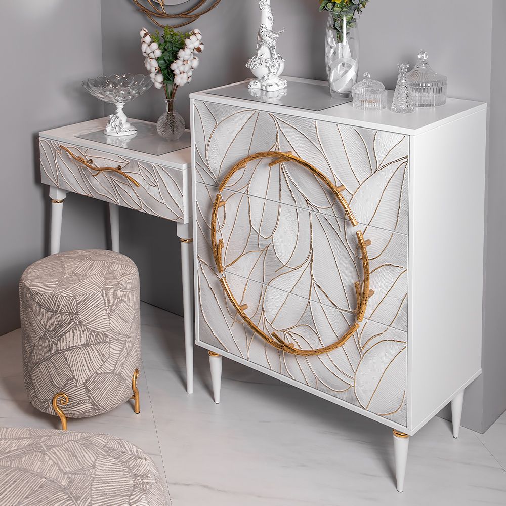 Комод Арт Классик с 3 ящиками Айс Амбер