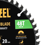 Пильный диск по ламинату ф185 х 20 мм, 48 зубьев Denzel