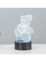 Светильник сенсорный «Мишутка» LED 7 цветов USB/от батареек
