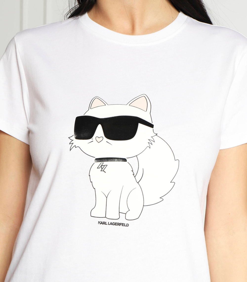 футболка ikonik 2.0 choupette Karl Lagerfeld - белый(230W1703)