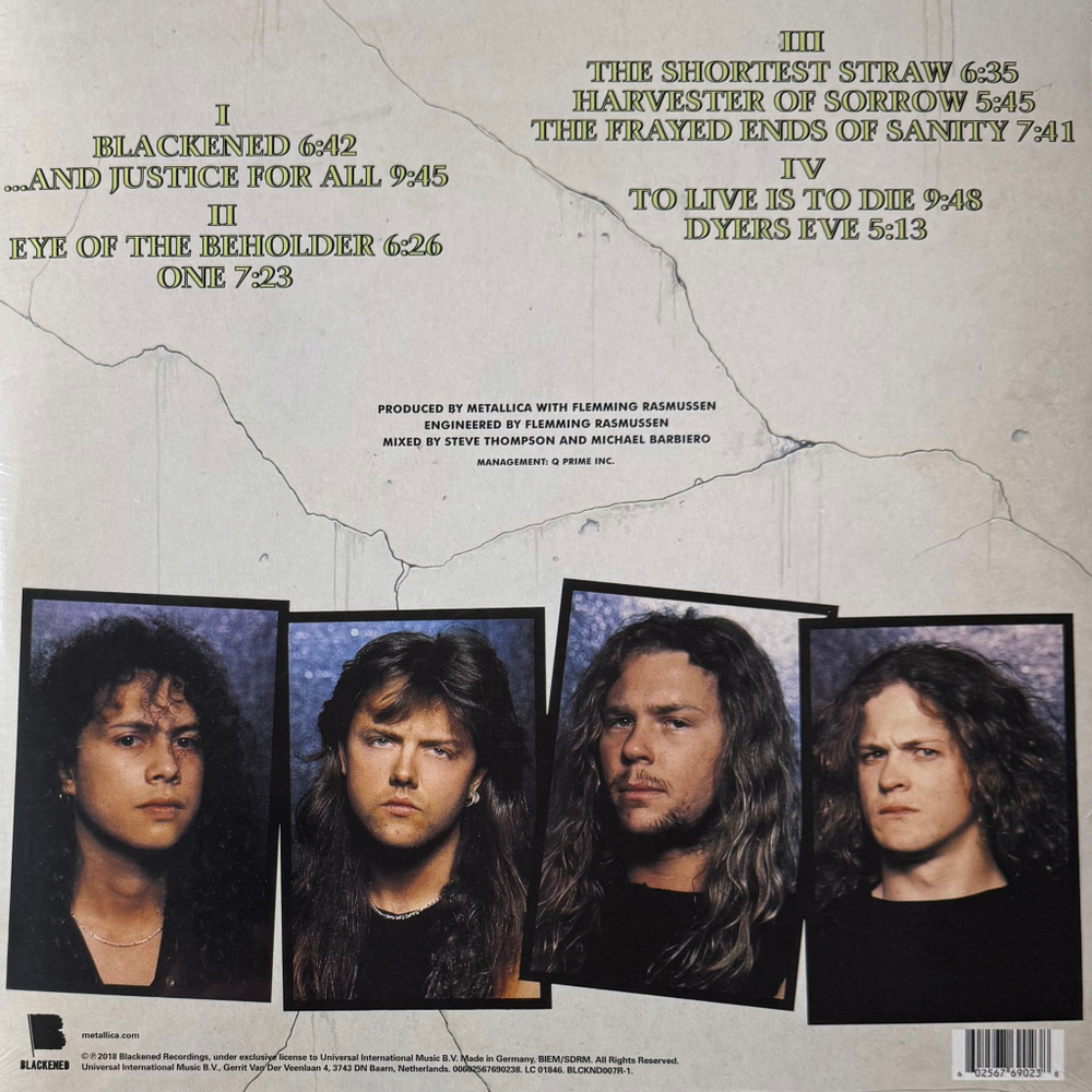 Виниловая пластинка Metallica - ...And Justice For All 2LP