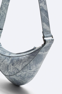 ZARA СУМКА-БУМЕРАНГ МИНИ С ПЛЕЧЕВЫМ РЕМНЕМ, РАЗНОЦВЕТНЫЙ