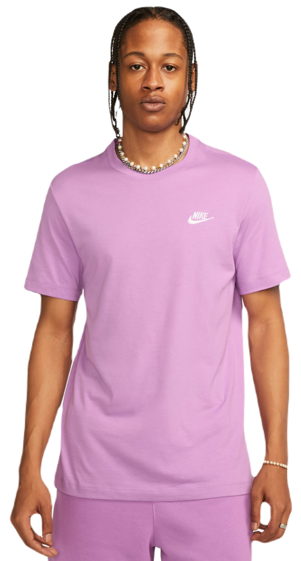 Футболка мужская теннисная Nike Sportswear Club T-Shirt - violet shock