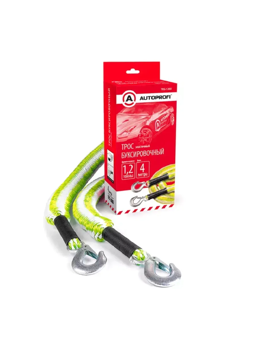 Трос буксир. "AUTOPROFI" для мототехники, эластичный, 1,2т.
