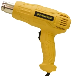 Фен промышленный-строительный Partnertool PHG2000SET, 2кВт, 2 режима 300-600С, 500л/мин, 6 насадок, КЕЙС