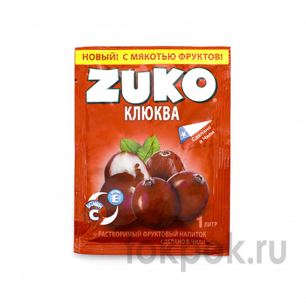 Растворимый напиток Zuko со вкусом клюквы, 25 гр