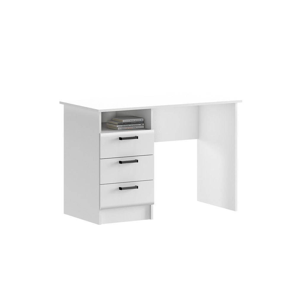 Стол письменный Вега, Белый глянец холодный, Белый