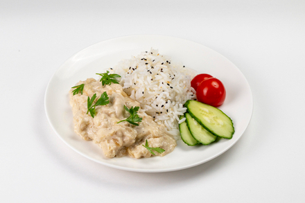 Фрикасе из курицы с рисом