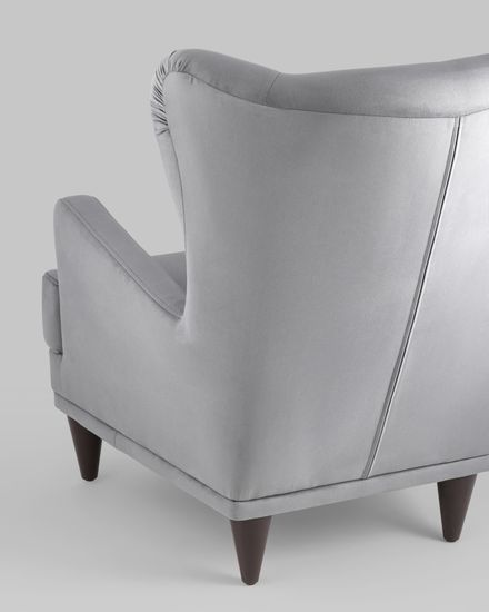 Кресло Скотт велюр серый