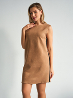 Платье сарафан офисный замшевый