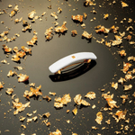 Balmain Hair Couture Заколка-автомат белая кожа с логотипом В Limited Edition White Leather Large Barrette FW24