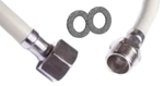 Шланг газовый 3,0 м КИТ резина 1/2" гайка-штуцер, 9 мм (белый)