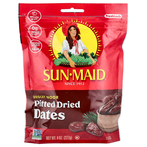 Sun-Maid, Deglet Noor, сушеные финики без косточек, 227 г (8 унций)