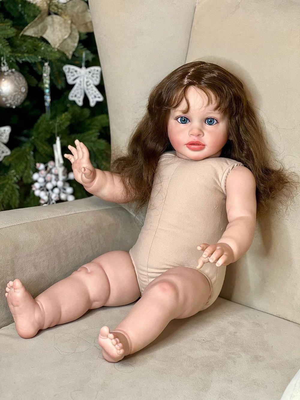 Кукла Реборн мягконабивная 65см в пакете (FA-509)