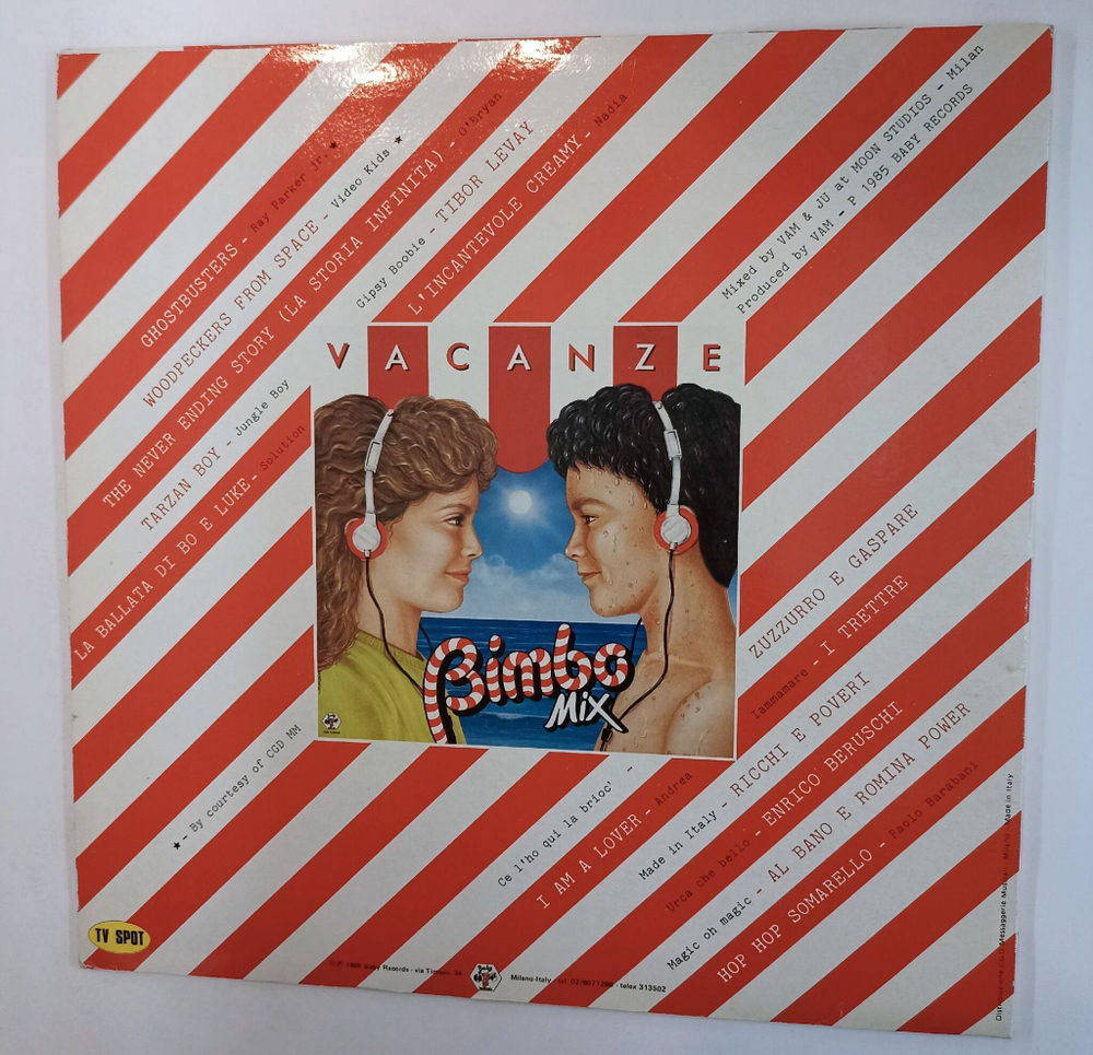 Винтажная виниловая пластинка LP Сборник Bimbo Mix Vacanze (Italy 1985)