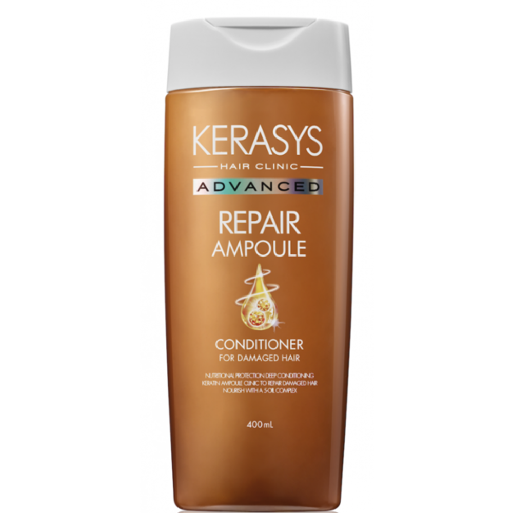 KeraSys ADVANCED Кондиционер для волос ампульный интенсивное восстановление, с кератиновыми ампулами, 400 мл