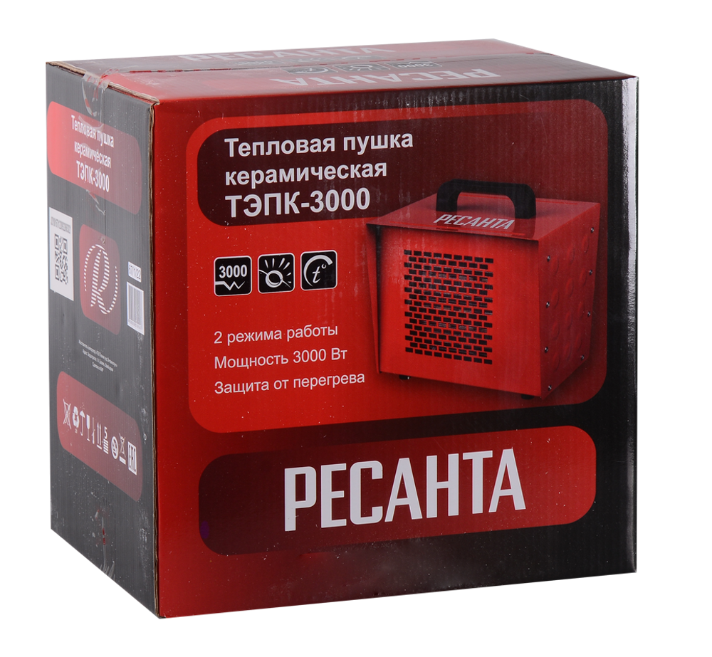 Электрический тепловентилятор РЕСАНТА ТЭПК-3000 - [3 кВт / 220В]