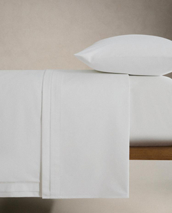 ZARA HOME ПОДОДЕЯЛЬНИК ИЗ САТИНА С КАЙМОЙ (1000 НИТЕЙ), БЕЛЫЙ