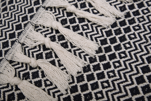 Плед-покрывало из хлопка "Venera", Узоры, цвет Антрацит