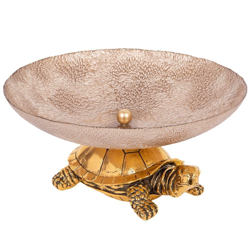 Фруктовница-конфетница Черепаха Бронза