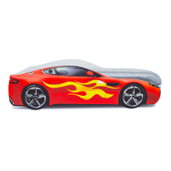 Кровать с матрасом Бельмарко Бондмобиль красный