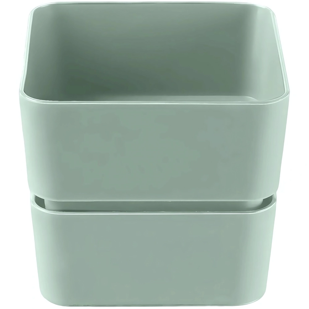 Кашпо для цветов пластиковое 0,45л 9,6*9,6*8,6см «Фиори» Арт Нефрит