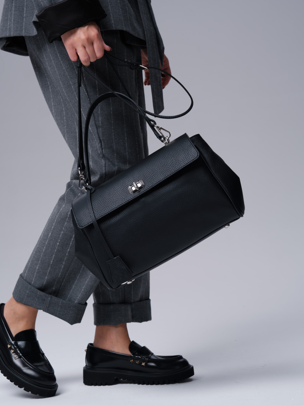 Кожаная сумка Nadi DBR 31356 черный