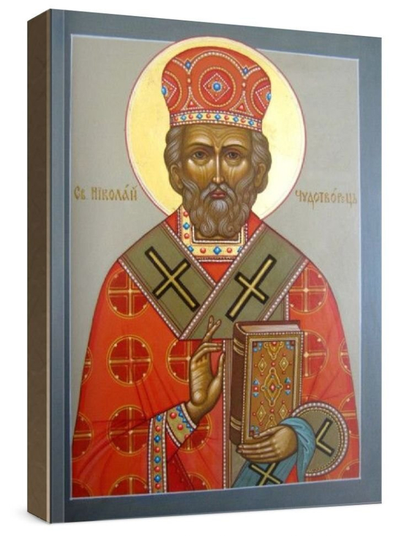 Николай Чудотворец (рукописная икона)