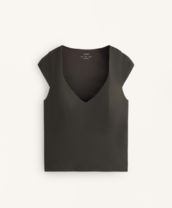 Oysho Топ Evermove с коротким рукавом, коричневый