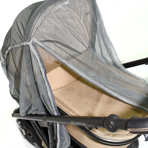 Москитная сетка на всю коляску серая