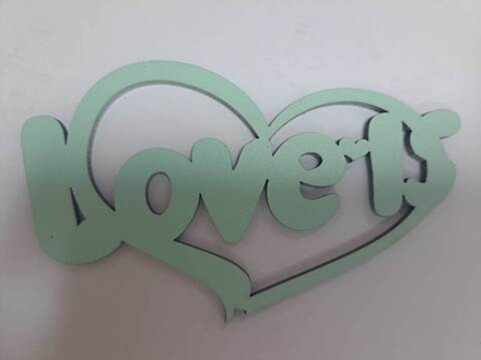 Топпер деревянный "Love is" мятный