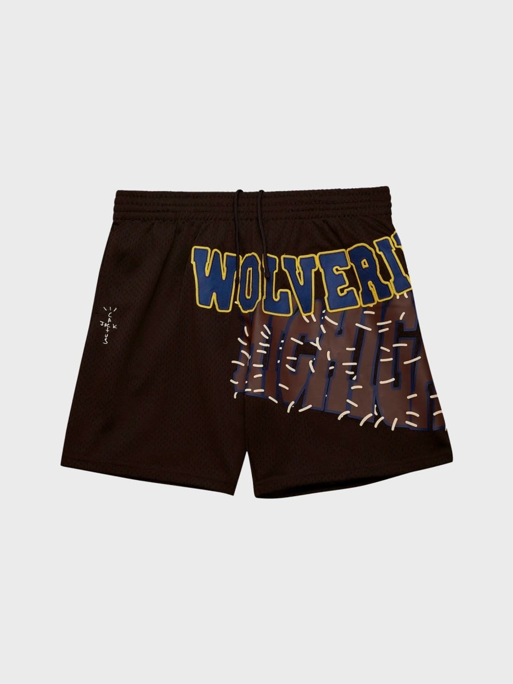 Шорты Cactus Jack Travis Scott x Mitchell & Ness University Of Michigan Basketball Brown