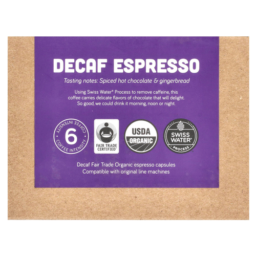 Portland Coffee Roasters, Кофе без кофеина, молотый обжаренный кофе, 30 капсул