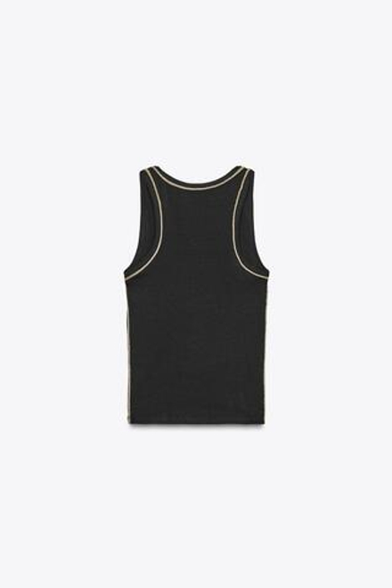 ZARA ТОП С КОНТРАСТНОЙ ОТДЕЛКОЙ И БЛЕСТЯЩЕЙ НИТЬЮ, ЧЕРНЫЙ