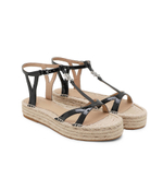 Кожаные босоножки payton-espadrilles LAUREN RALPH LAUREN - черный(802935579)