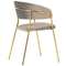 Стул Turin бежевый с золотыми ножками