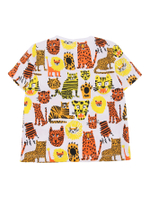 Футболка STELLA McCARTNEY Белый/Принт: львы, тигры, леопарды Мальчик