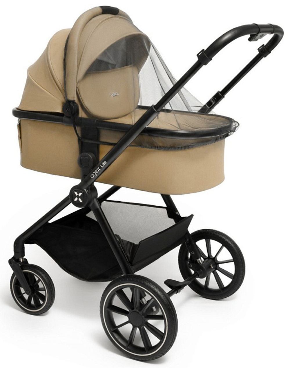 Коляска Agex Life 3 в 1 с автокреслом i-Safe Black ALB269 Beige (Бежевый)