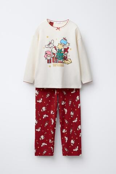 ZARA ПИЖАМА С ПРИНТОМ HELLO KITTY AND FRIENDS © SANRIO, КРАСНЫЙ