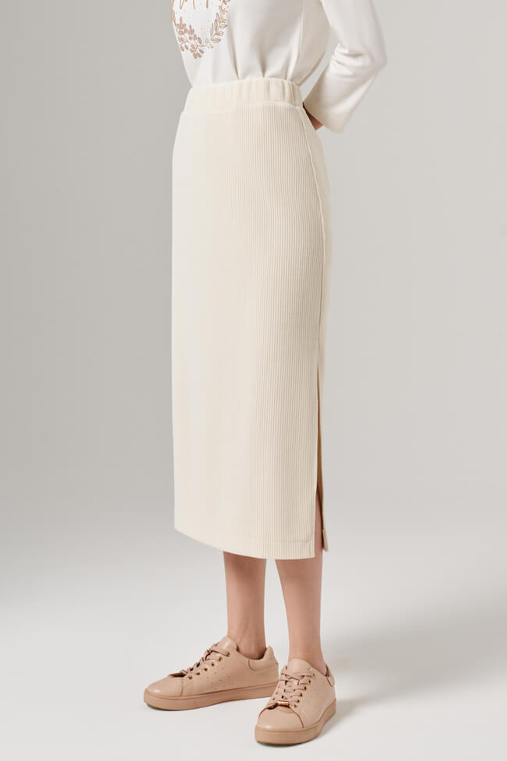 4861 Юбка женская (молочный)