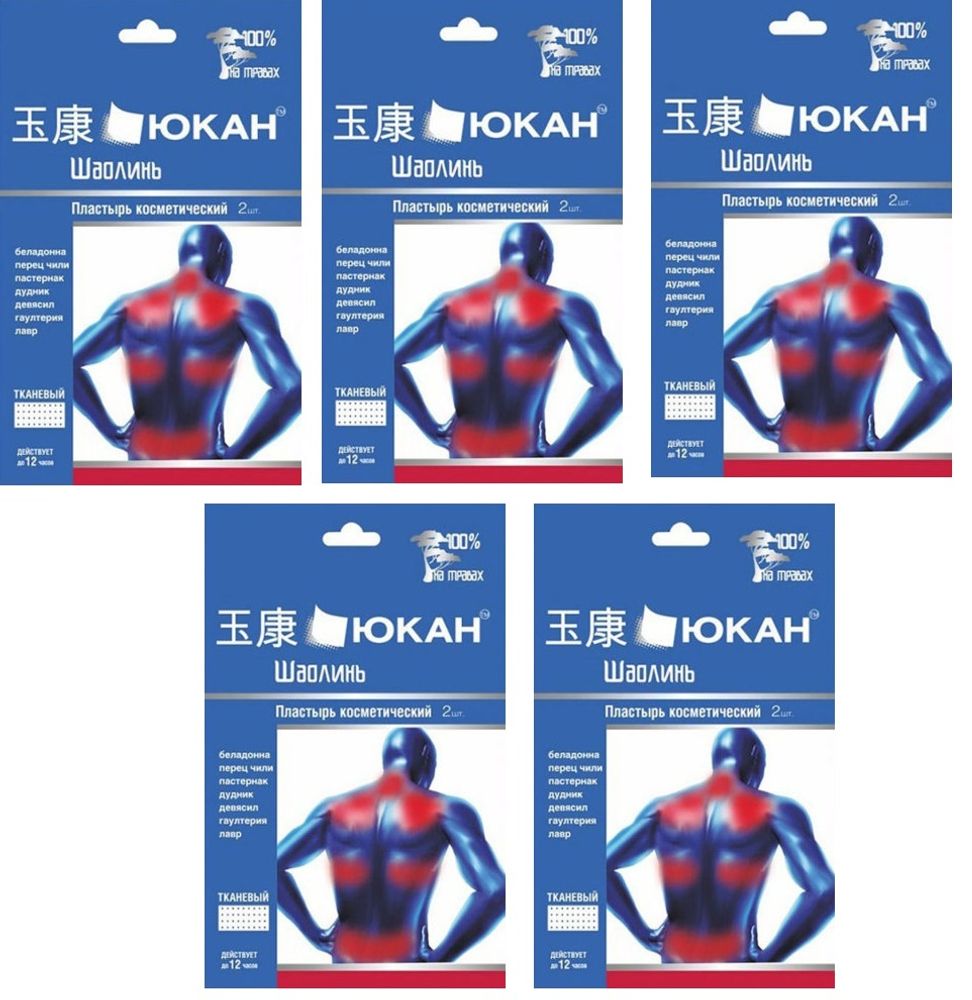 Юкан пластырь Шаолинь противоревматический 2 шт	5 уп