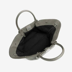 Сумка DeMellier The Midi New York Stone Grey Small Grain Ecru Stitching