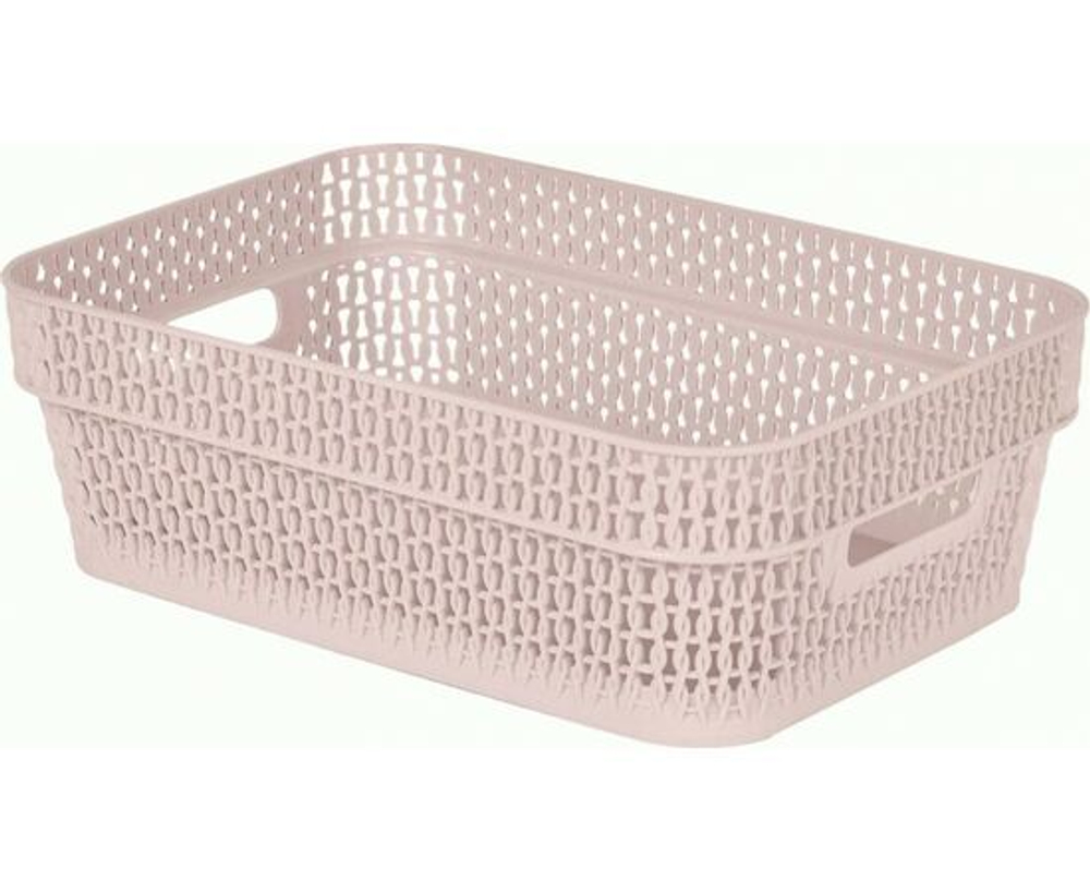 Корзина для хранения Keeplex Ajur с ручками 5л 27,1х18,3х13,7см бежевый топаз